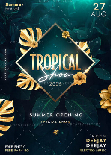 Glamorous Tropical Night Design