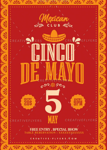 Festive Mexican Club Night invitation