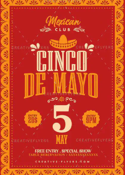 Festive Mexican Club Night invitation