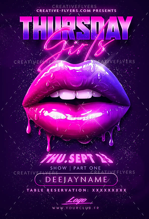 Girls Party flyer