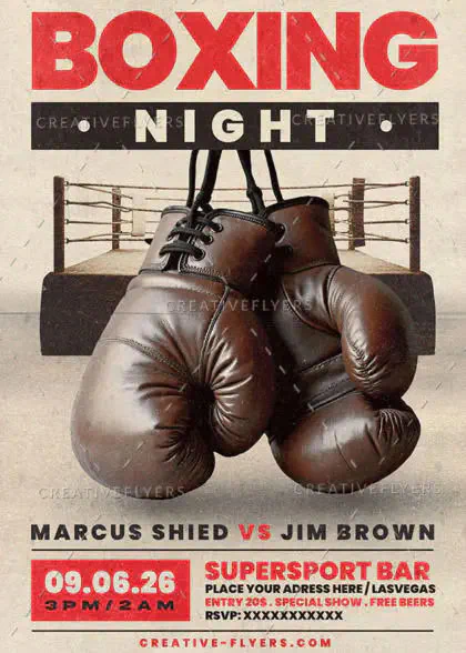 Retro Boxing Match Promotion
