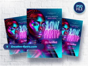 Electric Nightlife Flyer Promotion (3) Futuristic template Design
