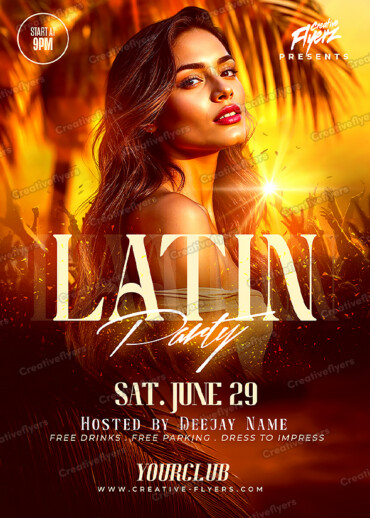 Tropical Flyer With Golden Light