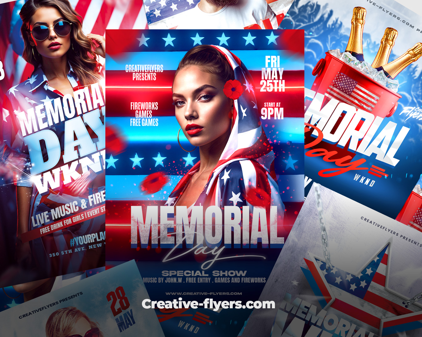 stunning memorial day flyer designs