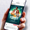 This digital flyer bursts with summer vibes
