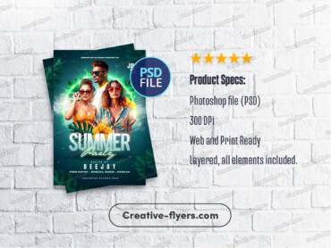 Music Fest Ad Design (3) This digital flyer bursts with summer vibes