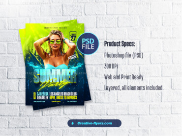 Summer Vibes Flyer (3) Beach Bash Digital Flyer