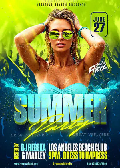 Beach Bash Digital Flyer