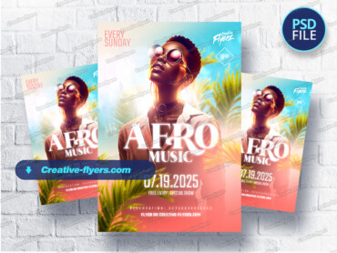Artistic Afrobeat Party Flyer Design (1)