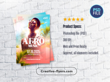 Artistic Afrobeat Party Flyer Design (2)