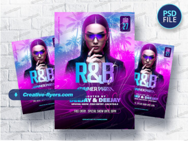 Futuristic R&B Poster (1) RnB Poster template