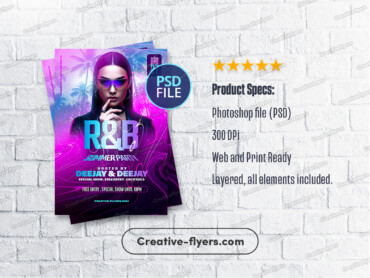 Futuristic R&B Poster (2) RnB Poster template