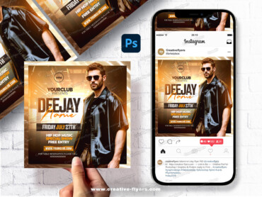 Urban DJ Event Flyer (5) Hip-Hop Club Promo Visual