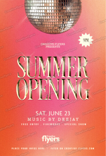 Elegant Summer Opening Flyer