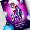 Disco flyer design to edit