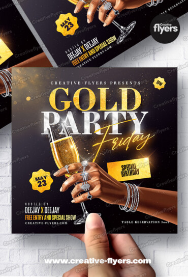 Golden Luxury Party Flyer (4) Champagne-Inspired Glam Design