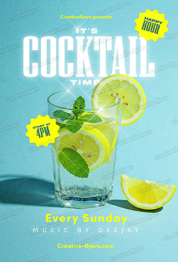 Cocktail template to download