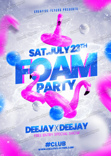 Immersive foam Party Poster