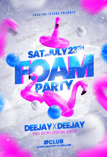 Immersive foam Party Poster