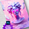 creative flyer for Electro party