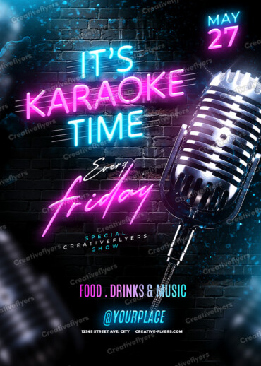 Retro Mic Flyer Concept