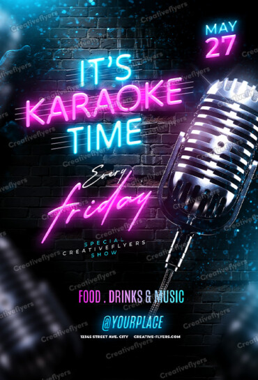 Retro Mic Flyer Concept