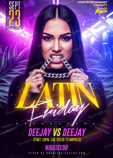 Vibrant Latin party flyer