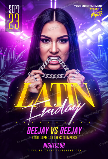 Vibrant Latin party flyer