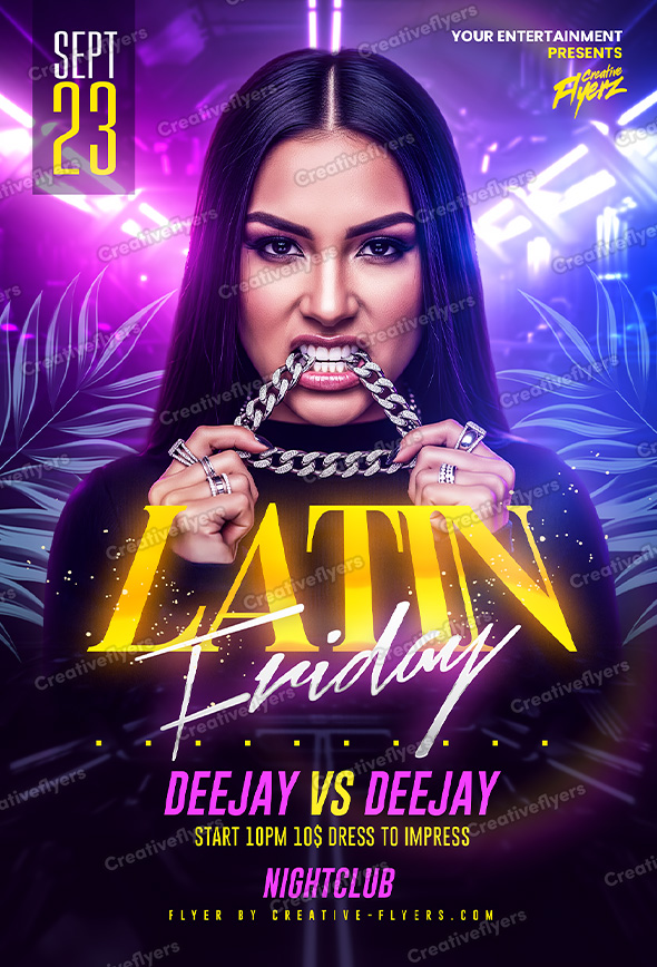 Vibrant Latin party flyer