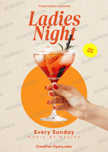 Minimal Cocktail Flyer Art