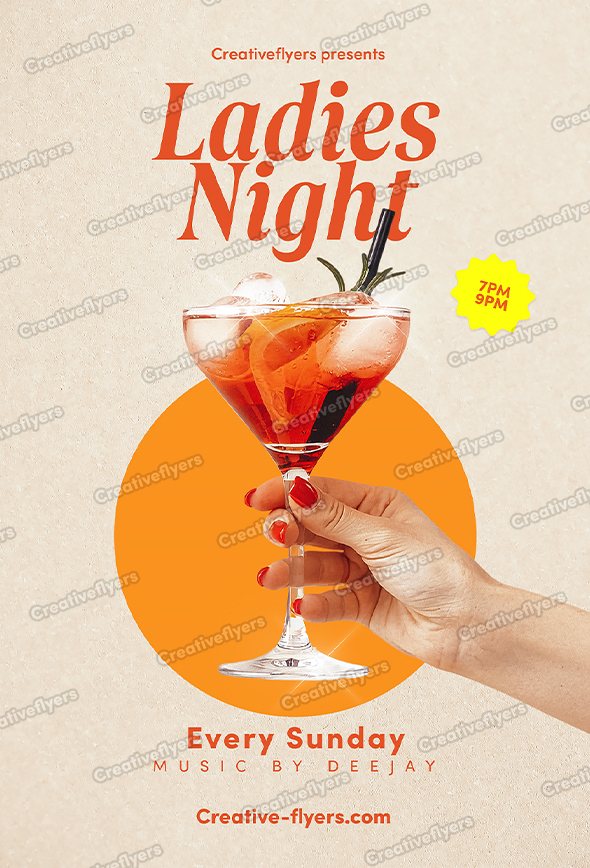 Minimal Cocktail Flyer Art