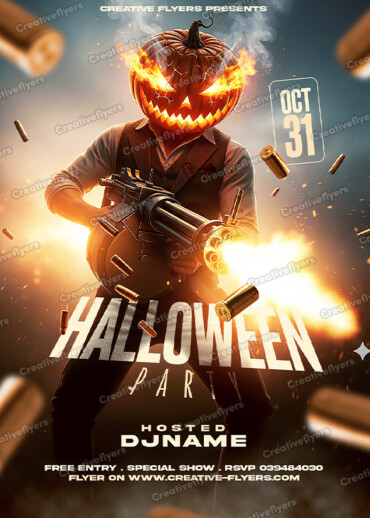 Dark Pumpkin Shooter Graphic Design