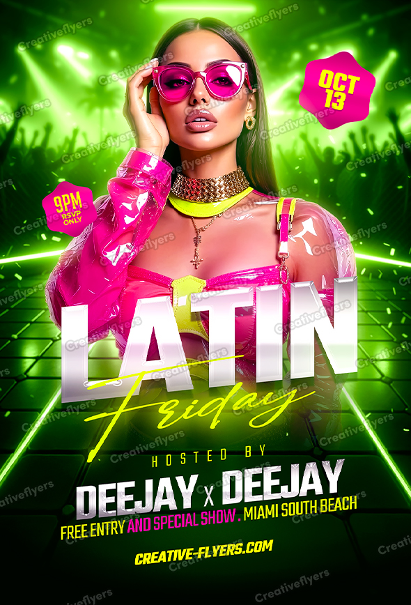 Latin Club Event Poster to download
