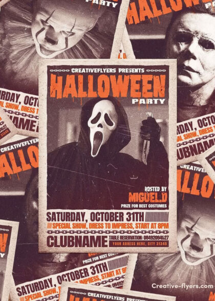Retro Halloween Poster Design