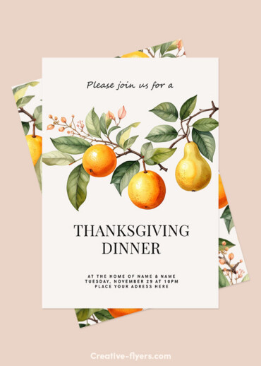 Elegant Thanksgiving flyer