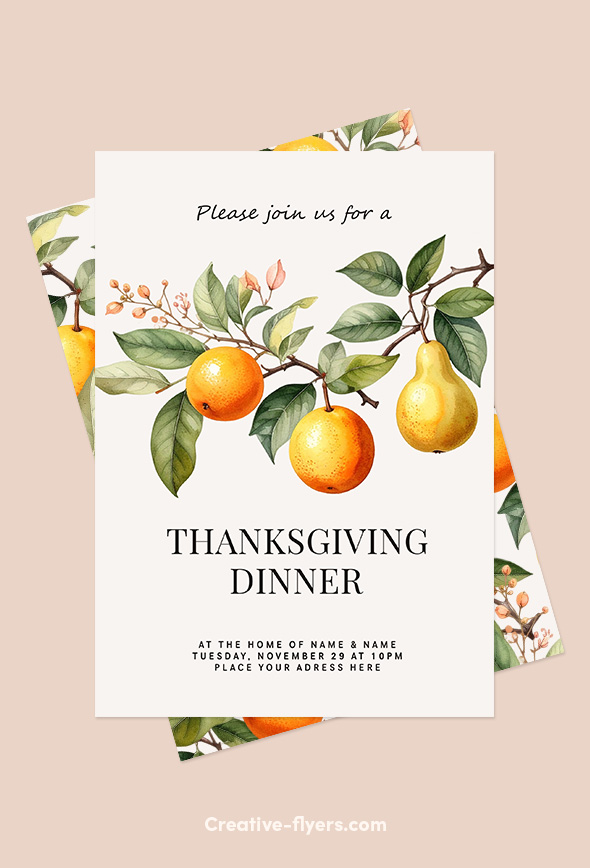 Elegant Thanksgiving flyer