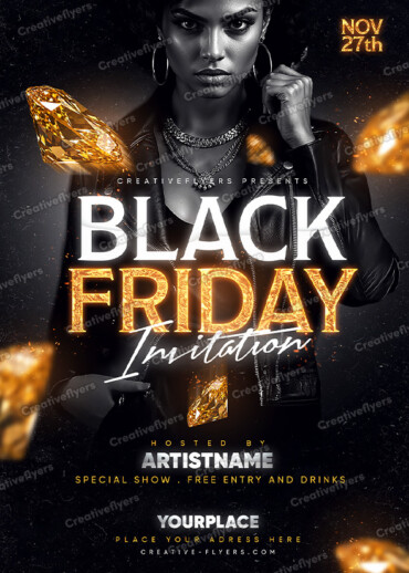 Black Friday flyer template to download
