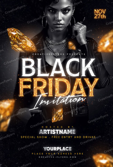 Black Friday flyer template to download
