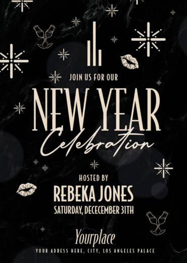 New Year Photoshop Invitation