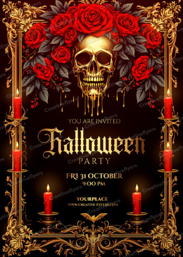 Dark Roses Invitation Art