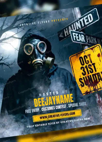 Haunting Vibes flyer template