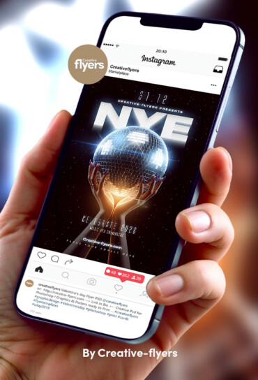 Glittering NYE Flyer Design (3) Premium NYE Flyer Template