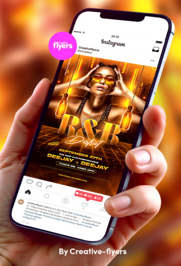 Premium R&B Club Flyer Template (3) Editable Nightlife Event Flyer Design