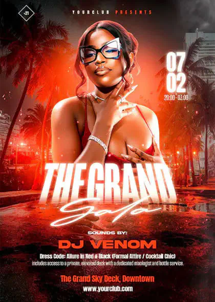 Exclusive Nightclub Party PSD flyer