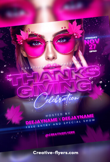 Thanksgiving Party flyer Psd