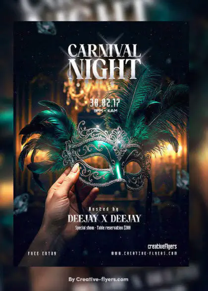 Elegant Masquerade Event Flyer Design