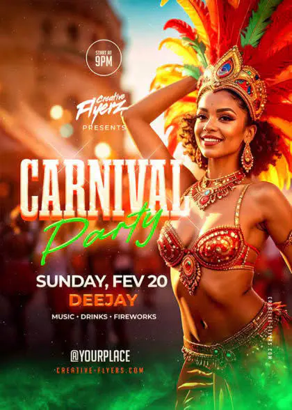 Dazzling Brazilian Style Festival Poster Template