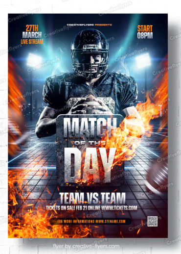 Football Game flyer Template