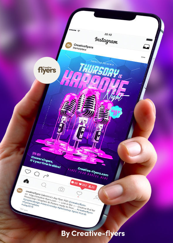 Karaoke Night flyer PSD