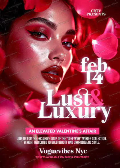 Digital Flyer to promote valentine's day
